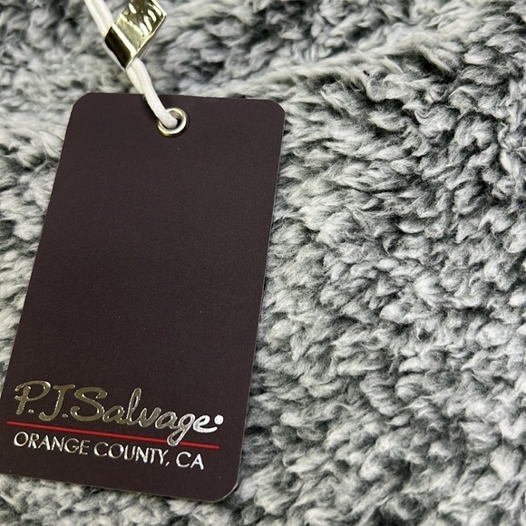 NWT ~ PJ SALVAGE LUXURY SLEEP SHORT TEDDY BEAR SOFT! Size medium - Gray frost - Picture 5 of 6